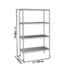 Edelstahlregal - 1100x500mm - Mit 4 Drahtböden (FEST) 2 Edelstahlregal - 1100x500mm - Mit 4 Drahtböden (FEST) -Berühmter Küchengeräte Laden ERE1246 masse 5ebe