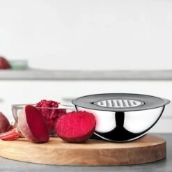 9-teiliges Edelstahlschüssel Set - Ø 160, 200, 240mm - Inkl. Reibe Und Aufbewahrungsdeckel -Berühmter Küchengeräte Laden ESDOM9 room 1 2600