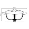 Gastro Edelstahl Saucentopf - Ø 400 Mm - Höhe 160 Mm - 16,00 Liter
