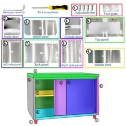 Edelstahl Arbeitsschrank ECO - 1200x700mm - Mit Schiebetür -Berühmter Küchengeräte Laden EcoFlex 8c6b 12