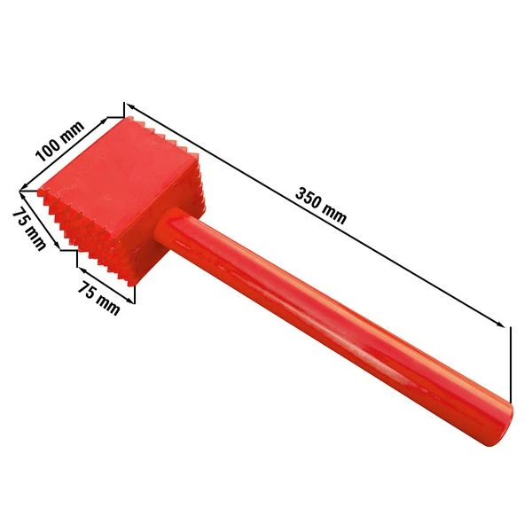 Fleischklopfer - Eckig - Rot 3 Fleischklopfer - Eckig - Rot