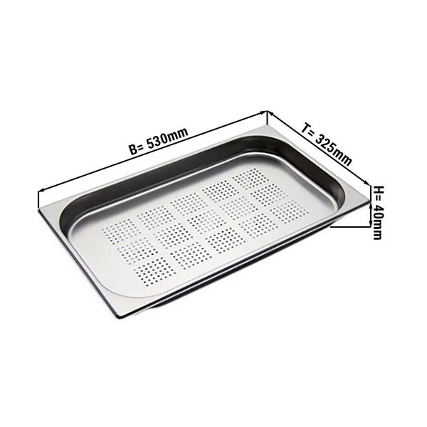 GN Behälter Gelocht 1/1 - Tiefe 40 Mm 3 GN Behälter Gelocht 1/1 - Tiefe 40 Mm