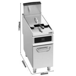 Gas Fritteuse - 20 Liter - 17,5 KW - Mit Ölfiltersystem