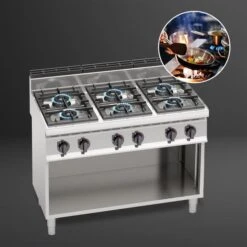 Gasherd - 42 KW - 6 Brenner -Berühmter Küchengeräte Laden GHB171P 10 8c2c