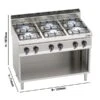 Gasherd - 33,5 KW - 6 Brenner 2 Gasherd - 33,5 KW - 6 Brenner -Berühmter Küchengeräte Laden GHB179M 0 58a0