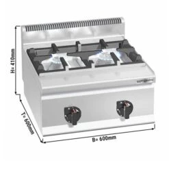 Gasherd - 10,5 KW - 2 Brenner