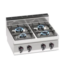 Gasherd - 28 KW - 4 Brenner -Berühmter Küchengeräte Laden GHB874P Flammen 001 3445