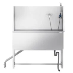 Haustierpflegewanne- Mit Rampe, Armatur Und Gelochtem Edelstahlboden -Berühmter Küchengeräte Laden HTPWEL 4 64ec