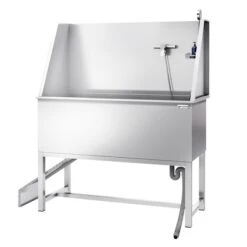 Haustierpflegewanne- Mit Rampe, Armatur Und Gelochtem Edelstahlboden -Berühmter Küchengeräte Laden HTPWEL 5 7e85