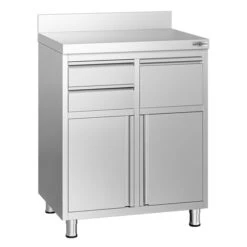 Kaffeebar-Arbeitsschrank - 800x600mm - 2 Schubladen, Ausklopfer & Aufkantung -Berühmter Küchengeräte Laden KASSEES CB001 1 6061