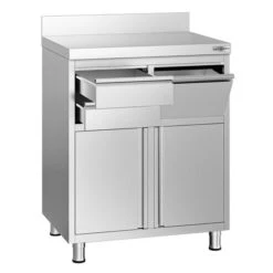 Kaffeebar-Arbeitsschrank - 800x600mm - 2 Schubladen, Ausklopfer & Aufkantung -Berühmter Küchengeräte Laden KASSEES CB001 2 12a0