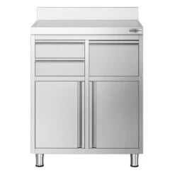 Kaffeebar-Arbeitsschrank - 800x600mm - 2 Schubladen, Ausklopfer & Aufkantung -Berühmter Küchengeräte Laden KASSEES CB001 5 f59e