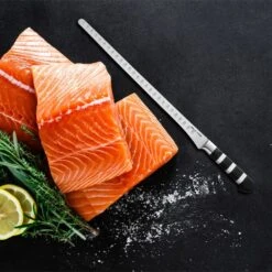 F. DICK | 1905 - Lachsmesser Mit Kullenschliff - Klinge 32cm -Berühmter Küchengeräte Laden LAMKFD32 room 1 d450