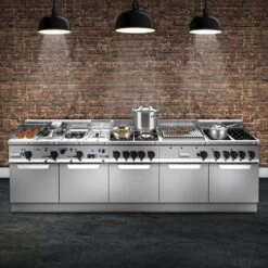 Gasherd - 28,5 KW - 6 Brenner -Berühmter Küchengeräte Laden Lorrenzo 600 front 5338 1