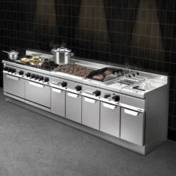 Induktionsherd - 20 KW - 4 Kochfelder -Berühmter Küchengeräte Laden Lorrenzo 900 seitlich 4cbe