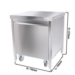 Edelstahl Mülleimer Mit Rollcontainer - 50L