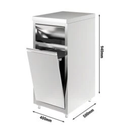 Mülleimer Mit Klappdeckelöffnung - Edelstahl