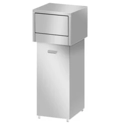 Mülleimer Mit Klappdeckelöffnung - 80L - Edelstahl -Berühmter Küchengeräte Laden MESA80 2 7584