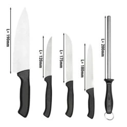 Messerset In Rolltasche - Mit 6 Fächern