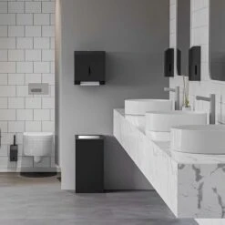 Papierhandtuchspender Mit Sensor - Für Tuchrollen - Edelstahl - Schwarz -Berühmter Küchengeräte Laden PMD38S TPSPDS room fb82 3