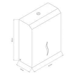 Papierhandtuchspender - Für 800 Handtücher - Edelstahl -Berühmter Küchengeräte Laden PSPD8 002 5b7c