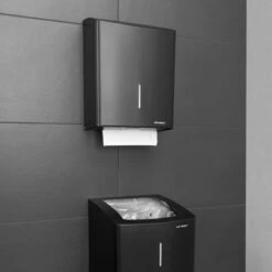 AIR-WOLF | Papierhandtuchspender - Für 600 Handtücher - Edelstahl - Schwarz -Berühmter Küchengeräte Laden PTSSAW6 11 538d