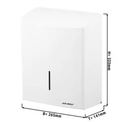 AIR-WOLF | Papierhandtuchspender - Für 600 Handtücher - Edelstahl - Weiß