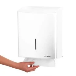AIR-WOLF | Papierhandtuchspender - Für 600 Handtücher - Edelstahl - Weiß -Berühmter Küchengeräte Laden PTSWAW6 2 8151