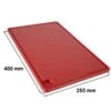 Schneidebrett Mit Saftrille - 25 X 40 Cm - Rot -Berühmter Küchengeräte Laden SBSP25R Masse 26ce