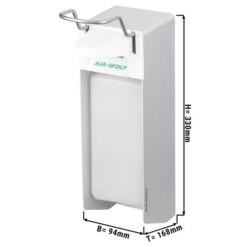 AIR-WOLF | Seifen- & Desinfektionsspender Mit Bedienhebel - 1000ml - Silber