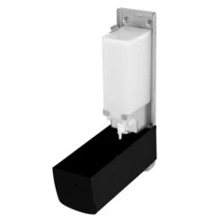 AIR-WOLF | Seifen- & Desinfektionsspender Mit Druckknopf - 1200ml - Edelstahl - Schwarz -Berühmter Küchengeräte Laden SDSSAW12 003 d124