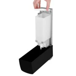 AIR-WOLF | Seifen- & Desinfektionsspender Mit Druckknopf - 1200ml - Edelstahl - Schwarz -Berühmter Küchengeräte Laden SDSSAW12 004 b6b8