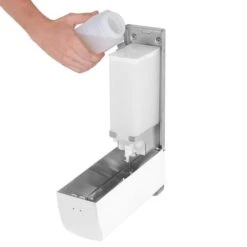 AIR-WOLF | Seifen- & Desinfektionsspender Mit Druckknopf - 1200ml - Edelstahl - Weiß -Berühmter Küchengeräte Laden SDSWAW12 005 7854