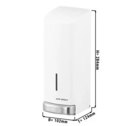 AIR-WOLF | Seifen- & Desinfektionsspender Mit Druckknopf - 1200ml - Edelstahl - Weiß