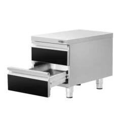 Schubladenschrank - Schwarz-Titan - 400x560mm - 2 Schubladen -Berühmter Küchengeräte Laden SS2K456 2 313f