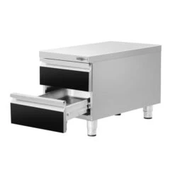 Schubladenschrank - Schwarz-Titan - 400x660mm - 2 Schubladen -Berühmter Küchengeräte Laden SS2K466 2 1ae4