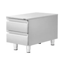 Schubladenschrank - Edelstahl - 400x660mm - 2 Schubladen -Berühmter Küchengeräte Laden SS2K466 E 1 cc98