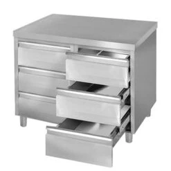 Schubladenschrank PREMIUM Mit 6 Schubladen - 1000x600mm -Berühmter Küchengeräte Laden SS6K107 clean a7df 1