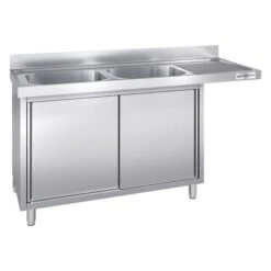 Spülmaschinen Spülschrank - 1600x700mm - Mit 2 Becken Links -Berühmter Küchengeräte Laden SSK167SBL2 1 ed38