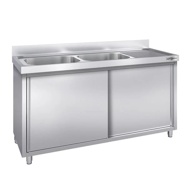 Spülschrank PREMIUM - 1800x700mm - Mit 2 Becken Links 4 Spülschrank PREMIUM - 1800x700mm - Mit 2 Becken Links – Bild 2