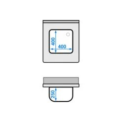 Spülschrank PREMIUM - 600x700mm - Mit 1 Becken -Berühmter Küchengeräte Laden SSK67BM1 drawing de92