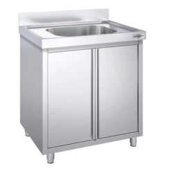 Spülschrank PREMIUM - 800x600mm - Mit 1 Becken -Berühmter Küchengeräte Laden SSK86BM1 3 1797