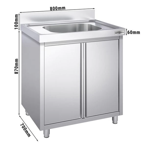 Spülschrank PREMIUM - 800x700mm - Mit 1 Becken 3 Spülschrank PREMIUM - 800x700mm - Mit 1 Becken