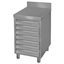 Schubladenschrank ECO Mit 6 Schubladen Für Pizzateigbällchen & Aufkantung - 500x700mm -Berühmter Küchengeräte Laden SSPSA57A new b838