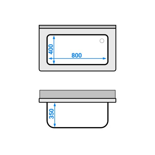 Topfspülschrank - 1000x600mm - Mit 1 Becken 8 Topfspülschrank - 1000x600mm - Mit 1 Becken – Bild 6