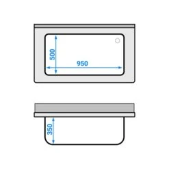 Topfspülschrank - 1200x700mm - Mit 1 Becken -Berühmter Küchengeräte Laden SSR127T1 drawing 3ec3