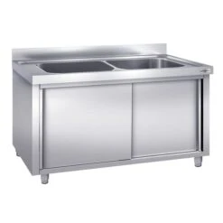 Topfspülschrank - 1600x600mm - Mit 2 Becken -Berühmter Küchengeräte Laden SSR166T2 3 e667