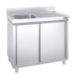 Spülschrank PREMIUM - 1600x700mm - Mit 1 Becken Links -Berühmter Küchengeräte Laden SSR167BL1 2 3571