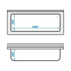 Topfspülschrank - 1600x700mm - Mit 1 Becken 13 Topfspülschrank - 1600x700mm - Mit 1 Becken -Berühmter Küchengeräte Laden SSR167T1 drawing 6132
