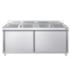 Spülschrank PREMIUM - 1800x600mm - Mit 2 Becken Mittig -Berühmter Küchengeräte Laden SSR186BM2 3 ec99